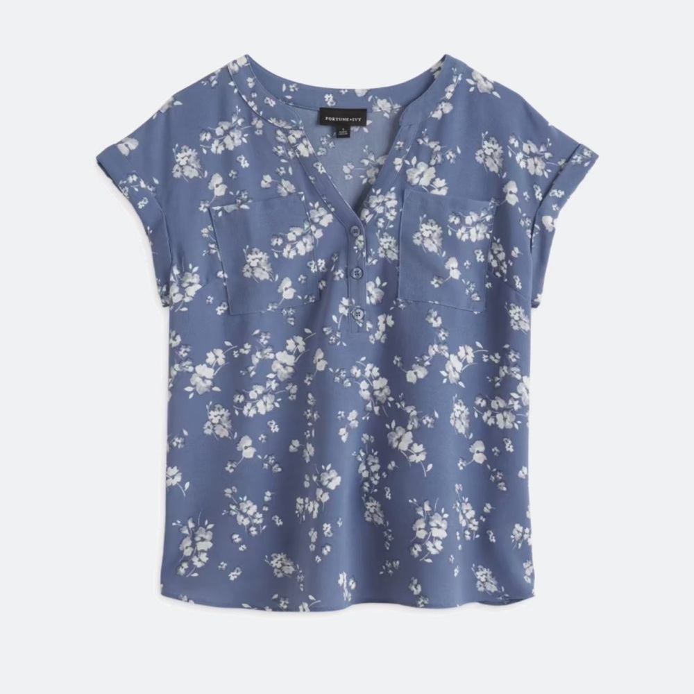 FORTUNE + IVY Stacey Two Pocket Blouse - Stitch Fix